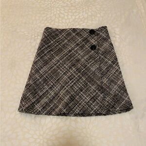 Massimo Dutti Knit Wrap Skirt Wool Blend